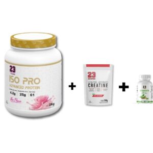 iso rose 23 Fitness ISO Advanced Protein( Rose Flavour)+Creatine+Ashwagandha Caps