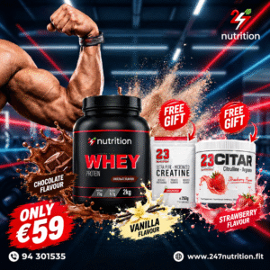 proteina+cita+creatina 247 Nutrition Whey (Any Flavour)+Free Citar+Creatine 250Gr